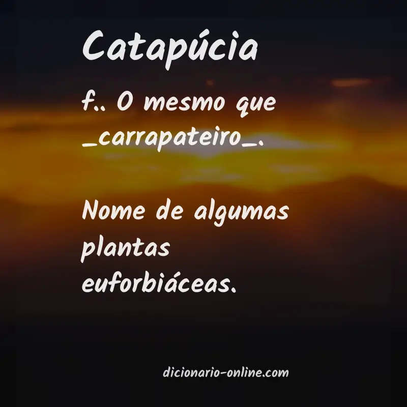 Significado de catapúcia