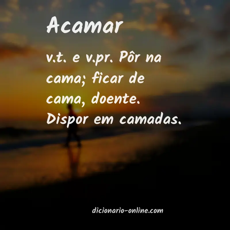 Significado de acamar