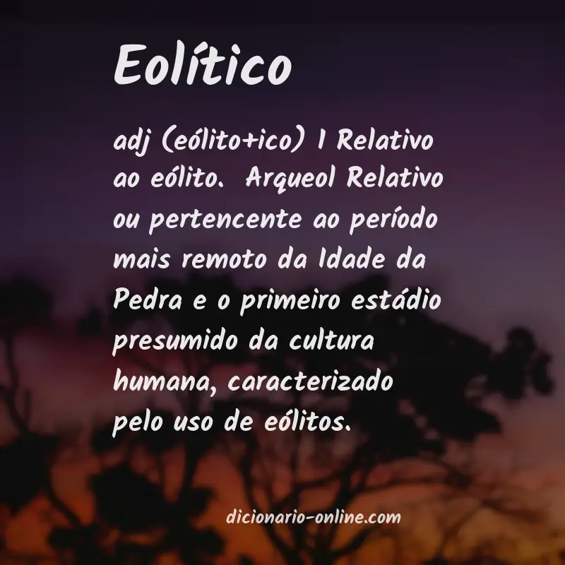 Significado de eolítico