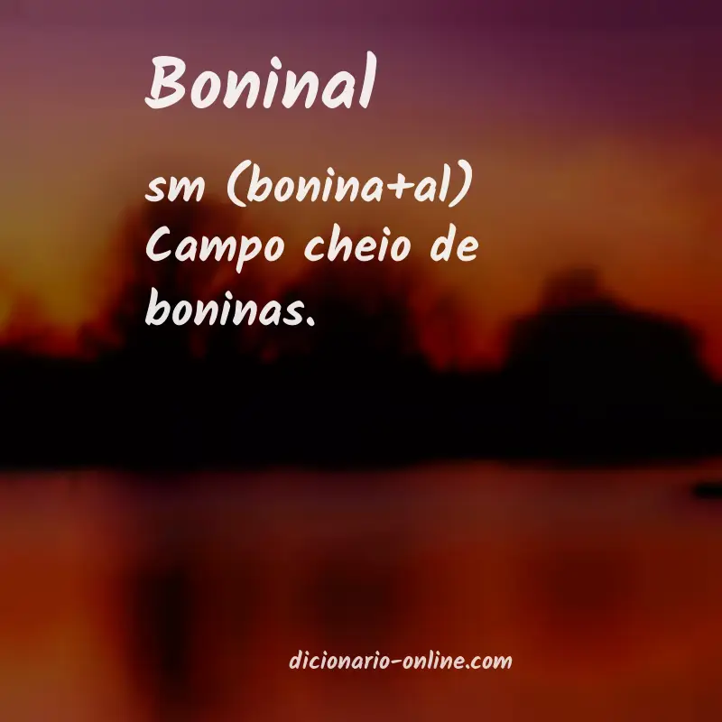 Significado de boninal