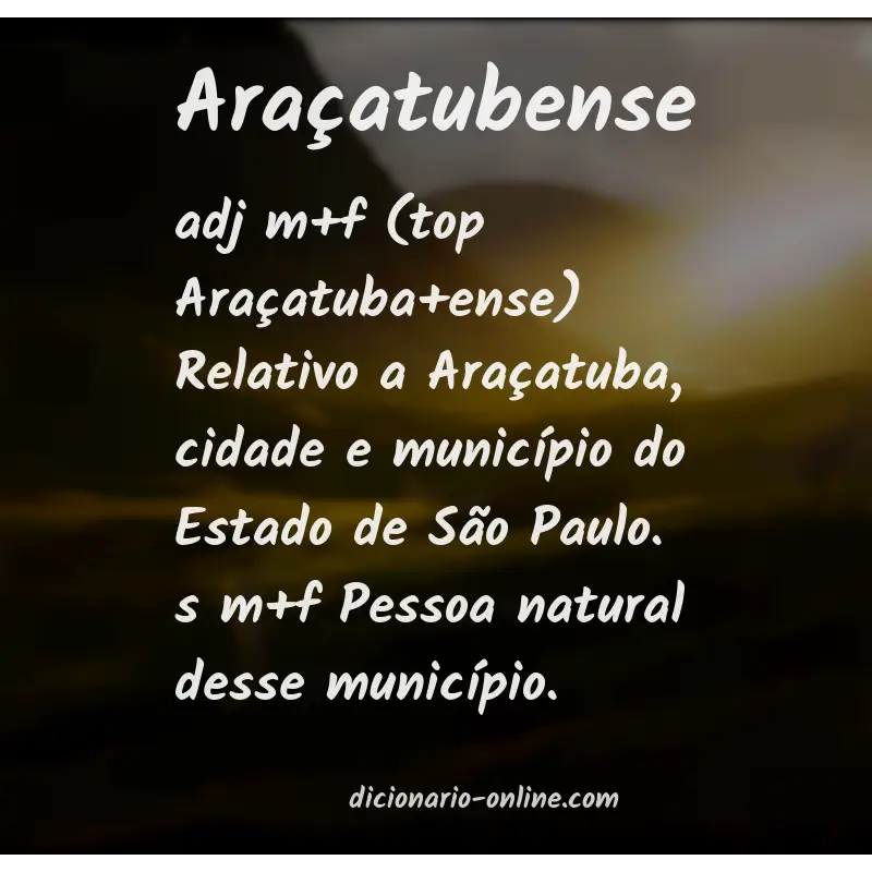 Significado de araçatubense