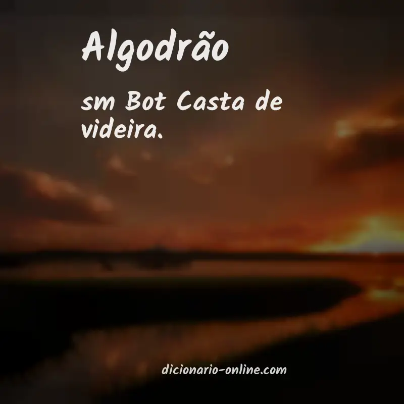 Significado de algodrão