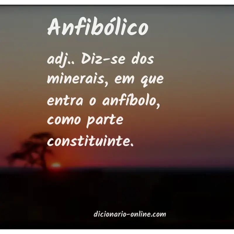 Significado de anfibólico