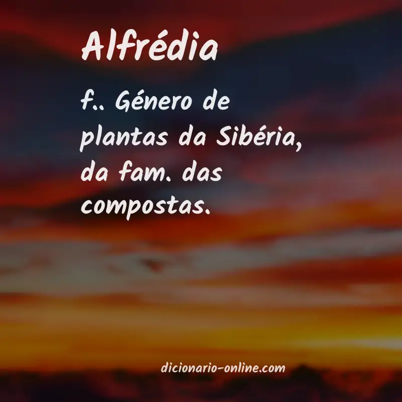 Significado de alfrédia