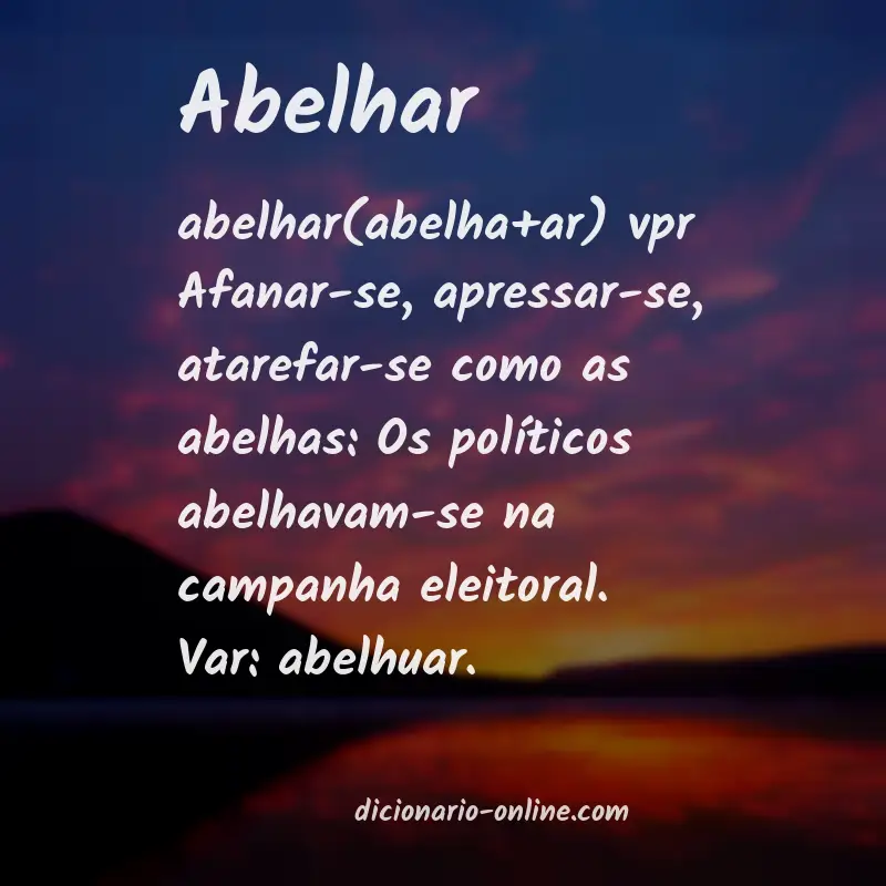 Significado de abelhar