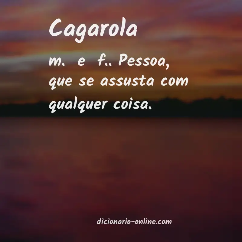 Significado de cagarola