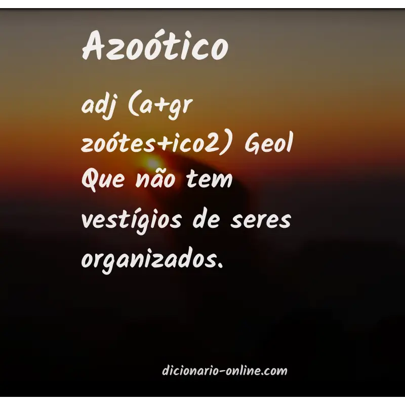 Significado de azoótico