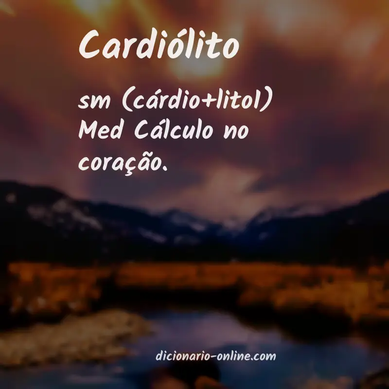 Significado de cardiólito