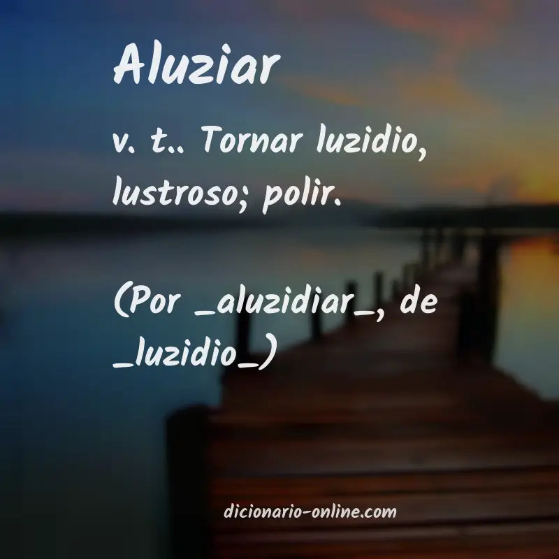Significado de aluziar