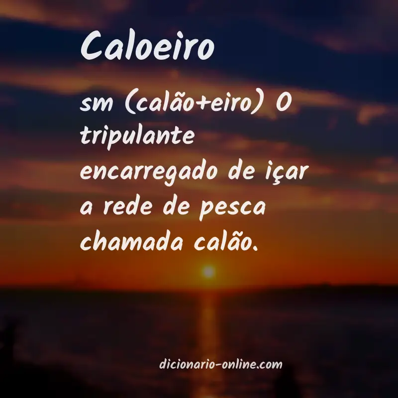 Significado de caloeiro