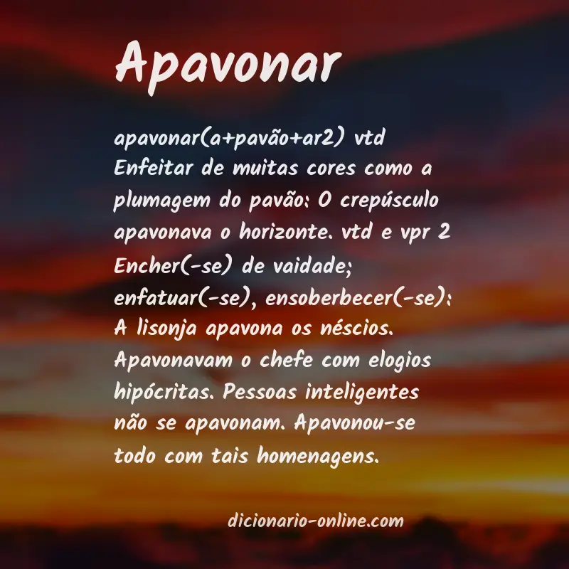 Significado de apavonar