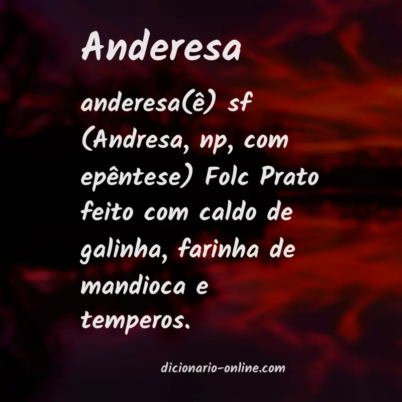 Significado de anderesa