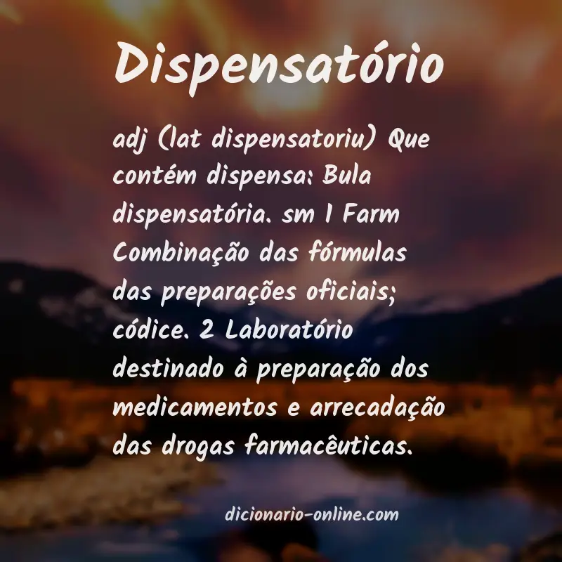 Significado de dispensatório