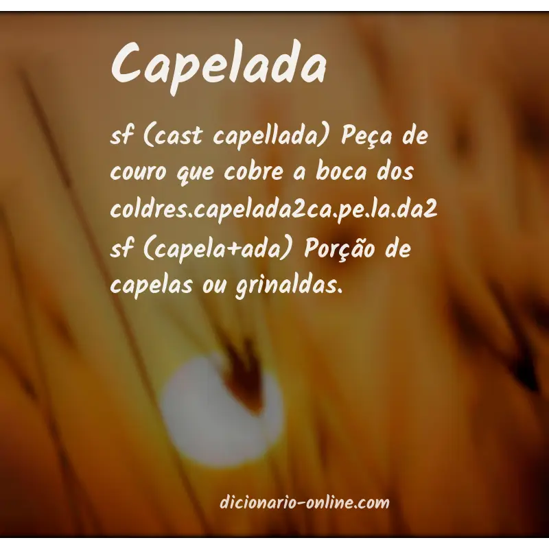 Significado de capelada