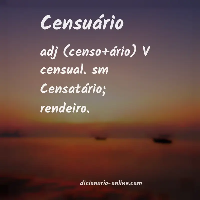 Significado de censuário