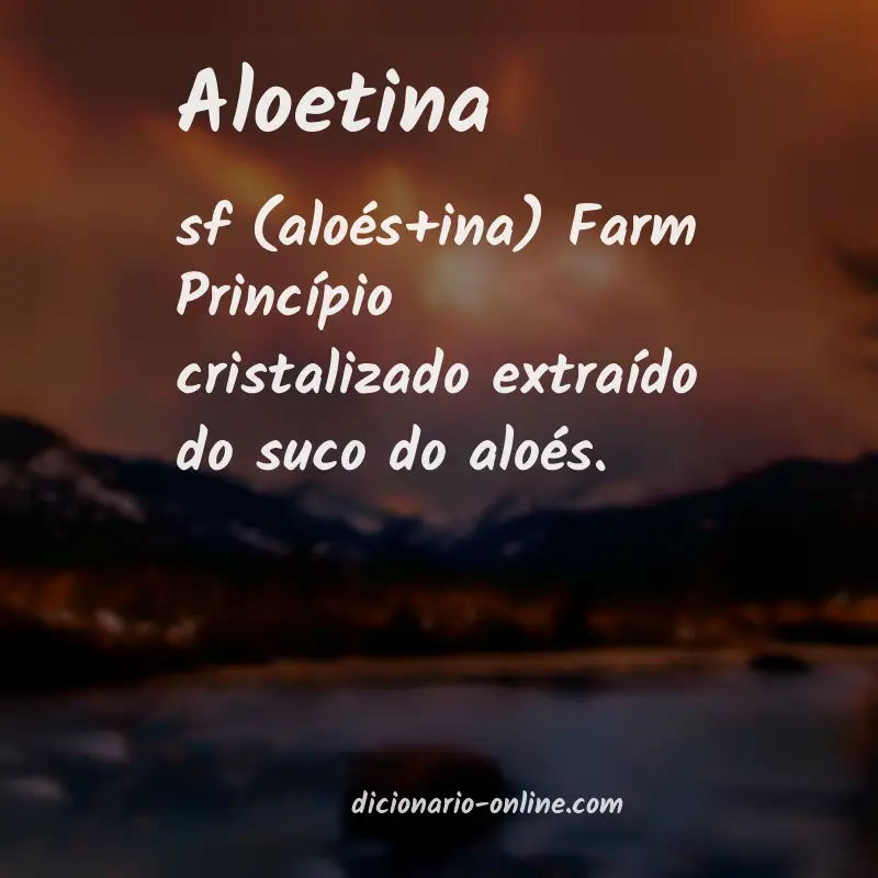Significado de aloetina