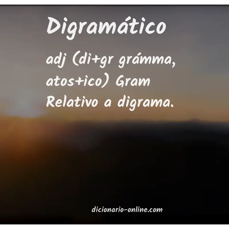 Significado de digramático