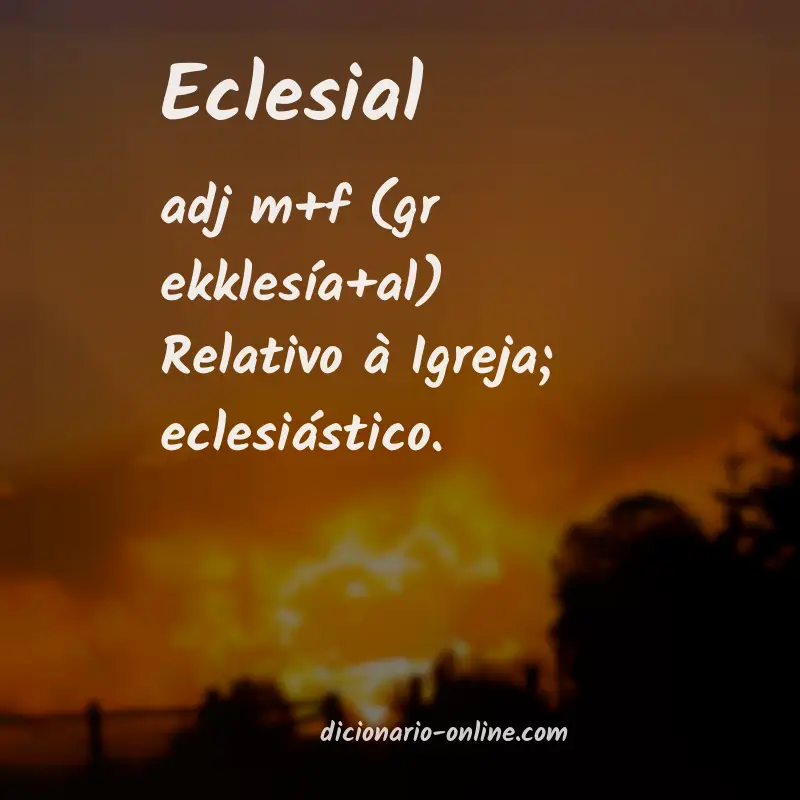 Significado de eclesial