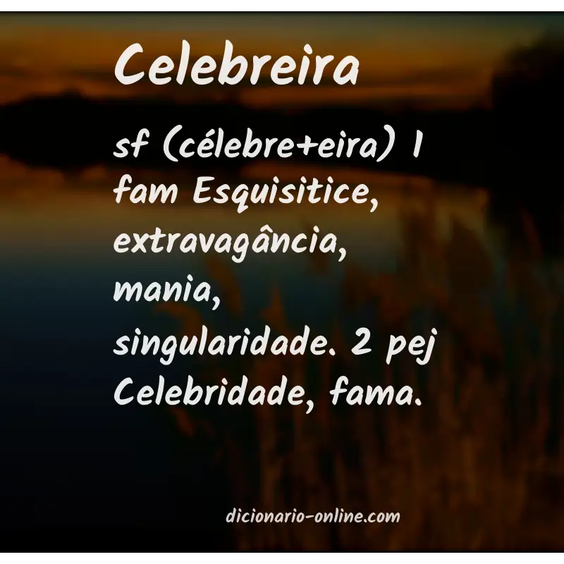 Significado de celebreira