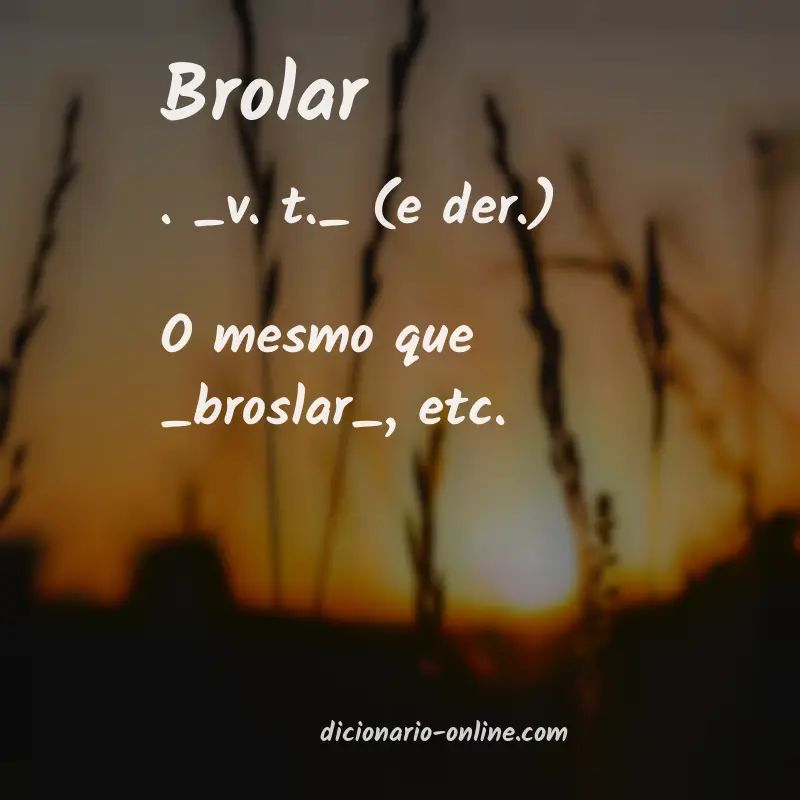 Significado de brolar