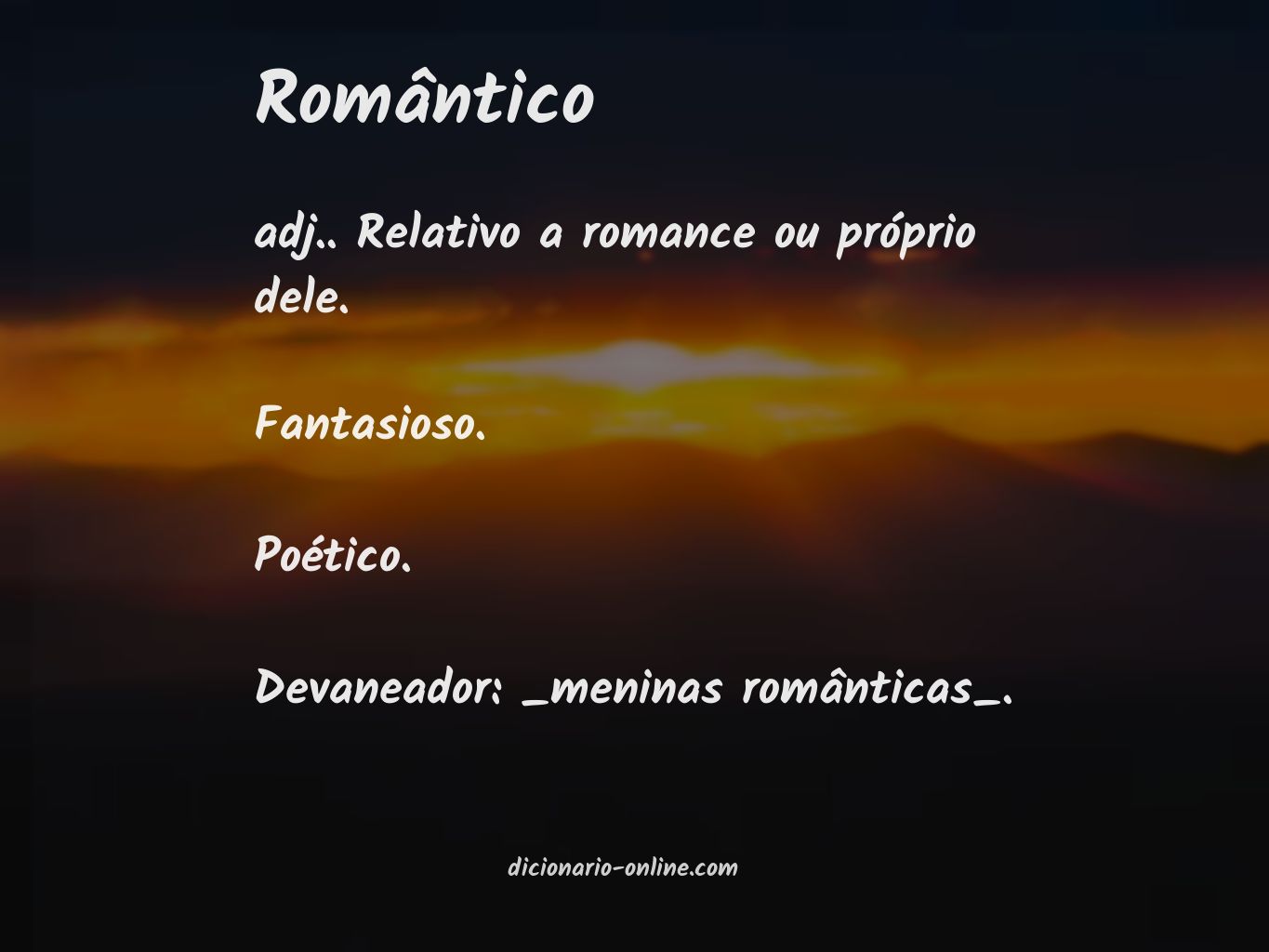 Significado de romântico