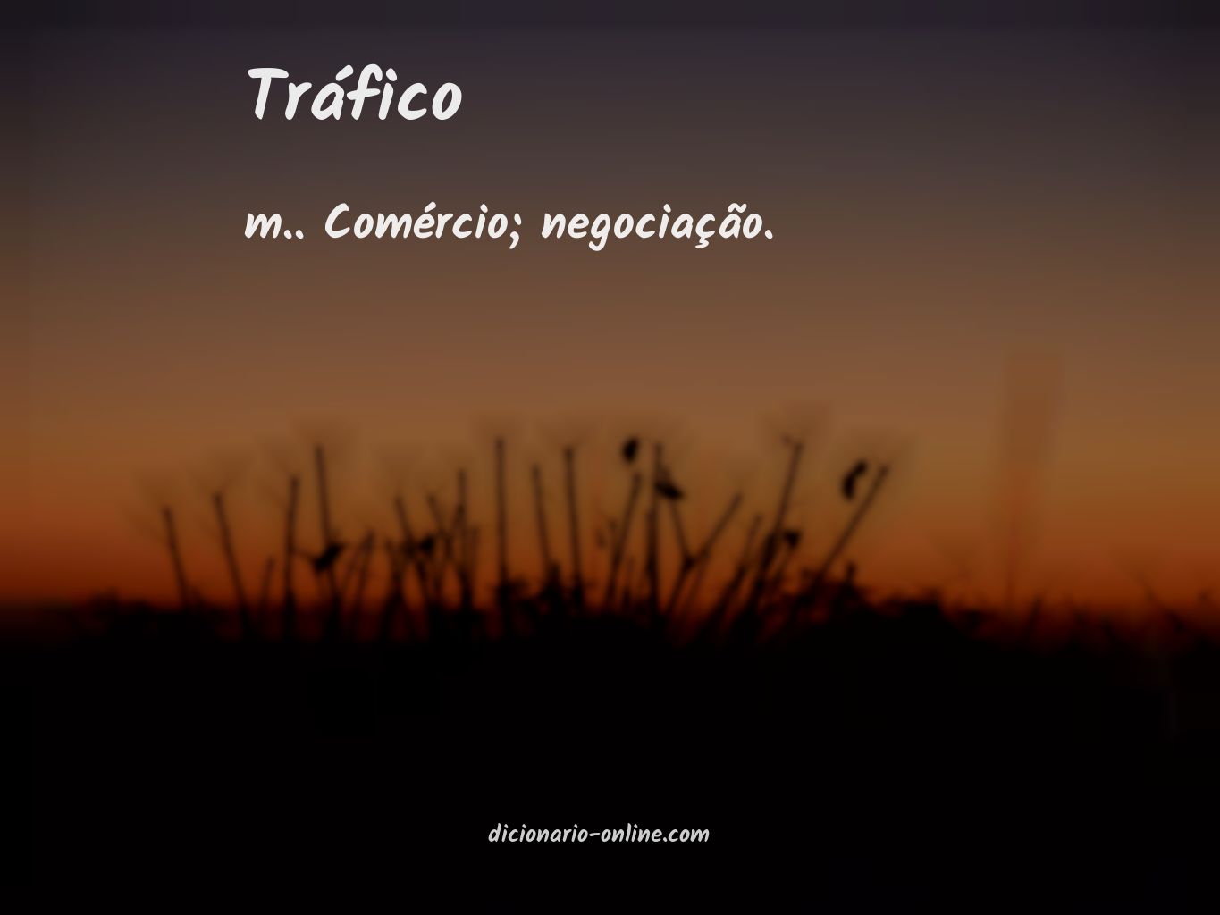 Significado de tráfico