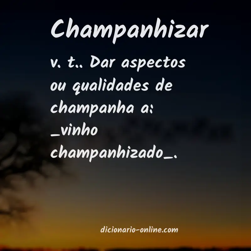 Significado de champanhizar