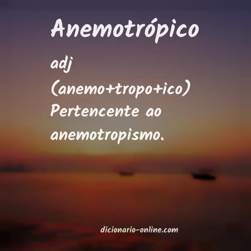 Significado de anemotrópico