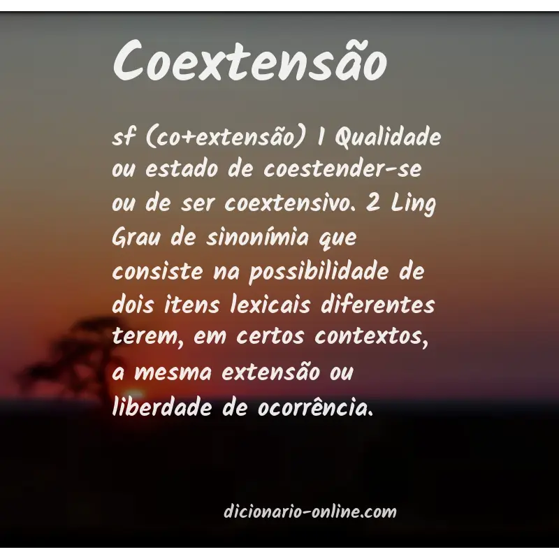 Significado de coextensão