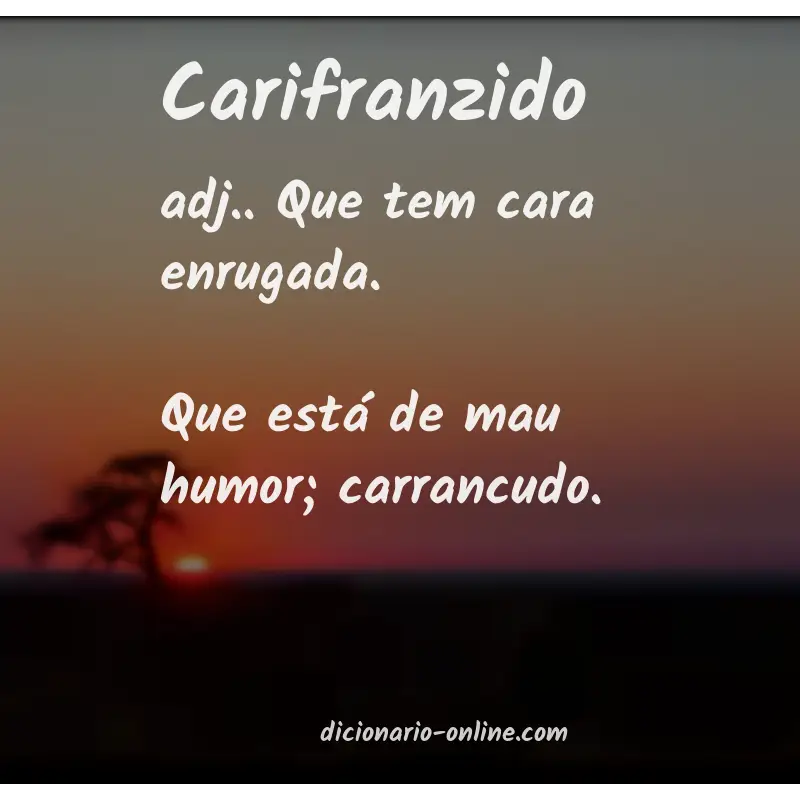 Significado de carifranzido
