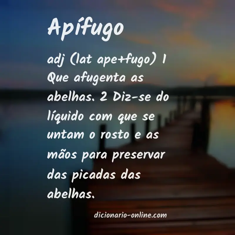 Significado de apífugo