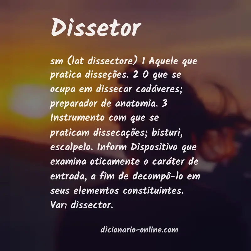 Significado de dissetor