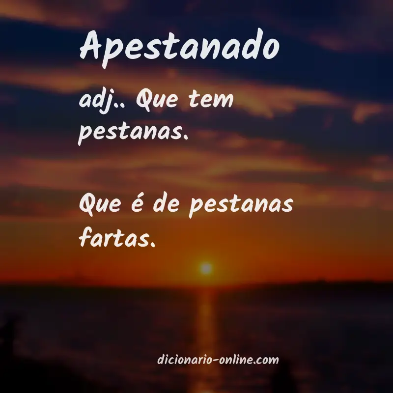 Significado de apestanado