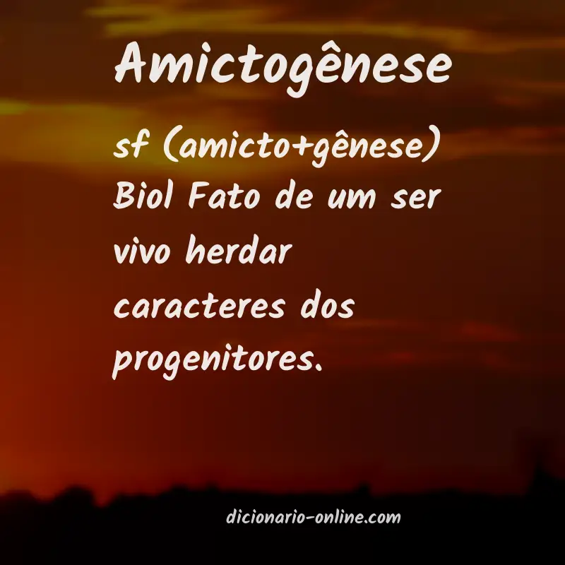 Significado de amictogênese