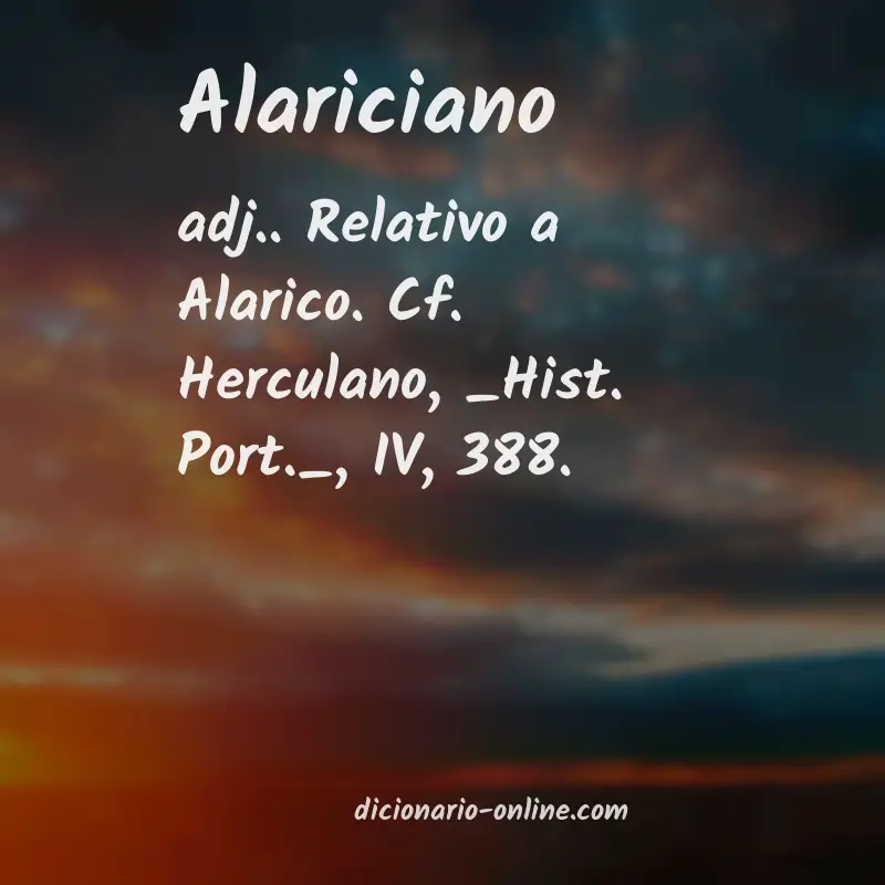 Significado de alariciano