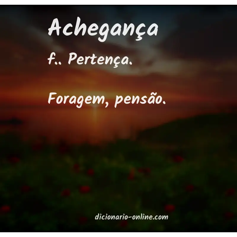 Significado de achegança