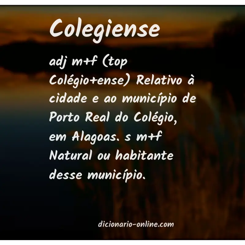 Significado de colegiense