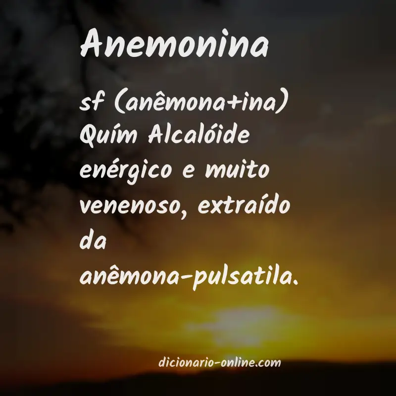 Significado de anemonina