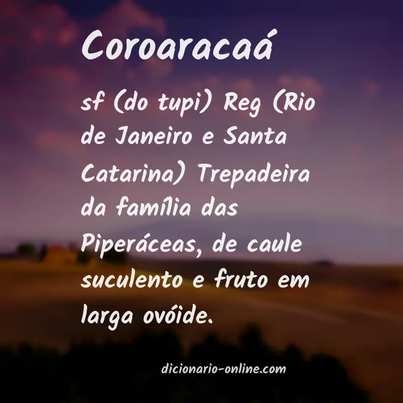 Significado de coroaracaá