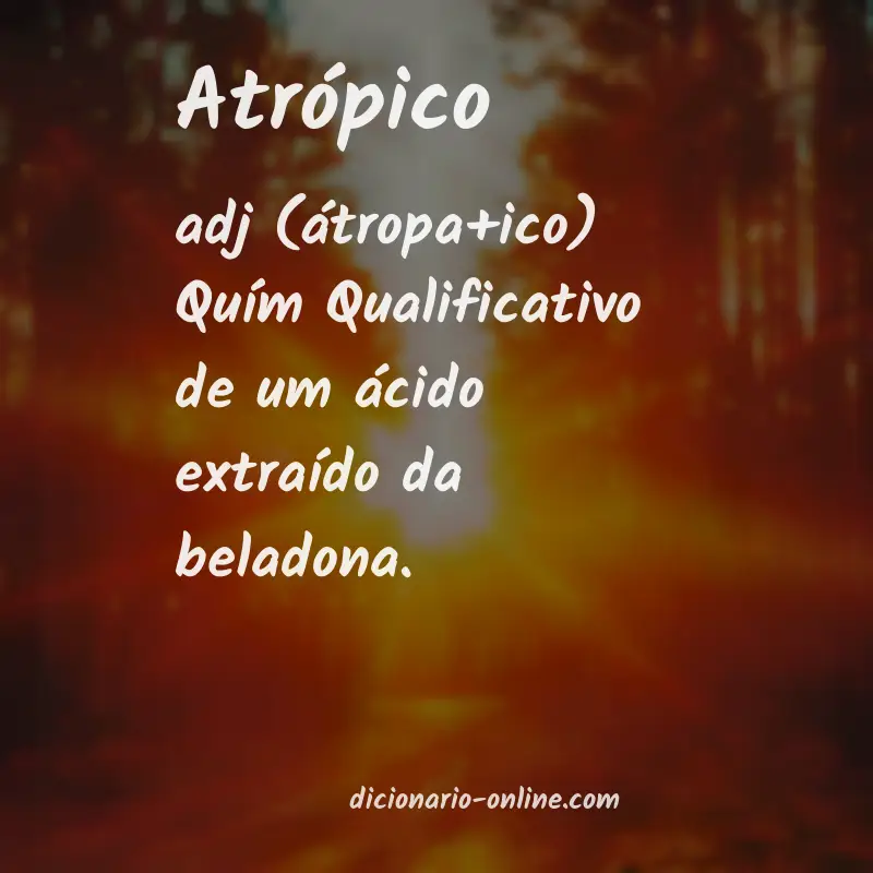 Significado de atrópico