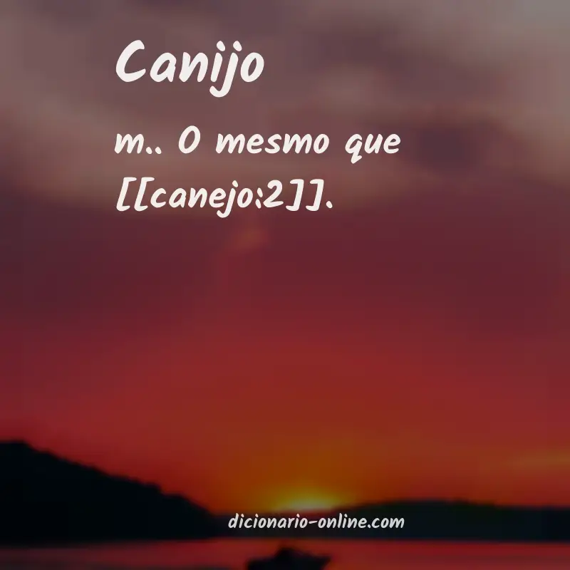 Significado de canijo
