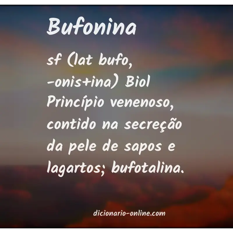 Significado de bufonina