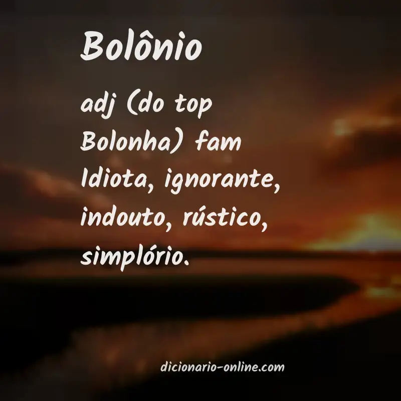 Significado de bolônio