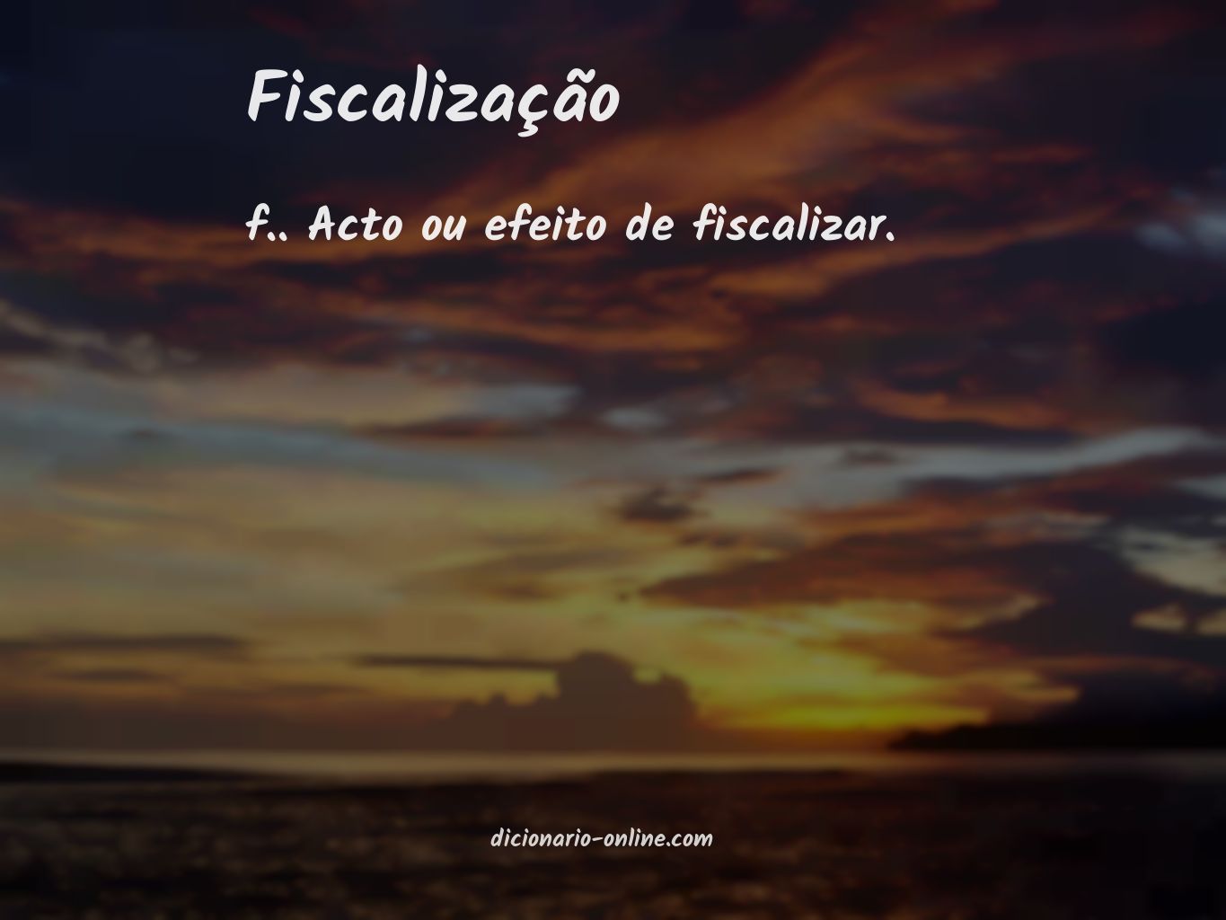 Significado de fiscalização