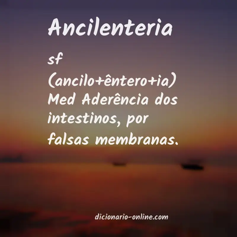 Significado de ancilenteria