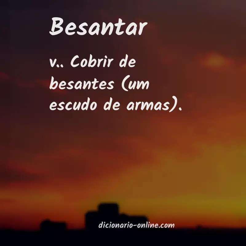 Significado de besantar