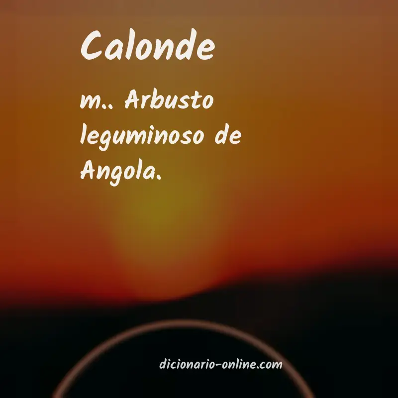 Significado de calonde