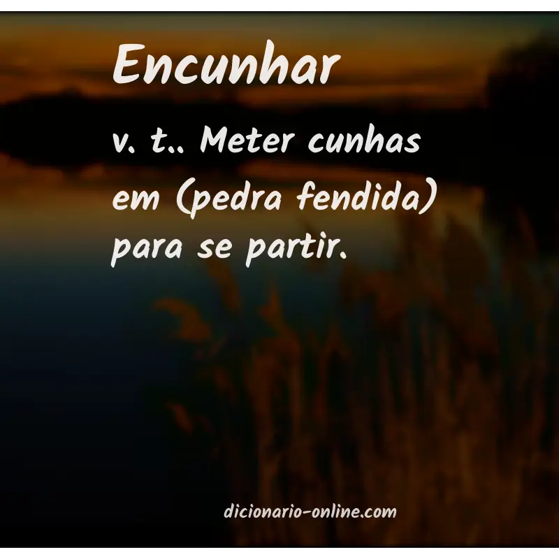 Significado de encunhar