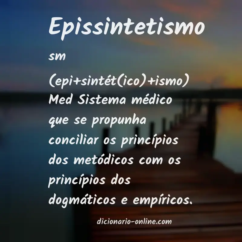 Significado de epissintetismo
