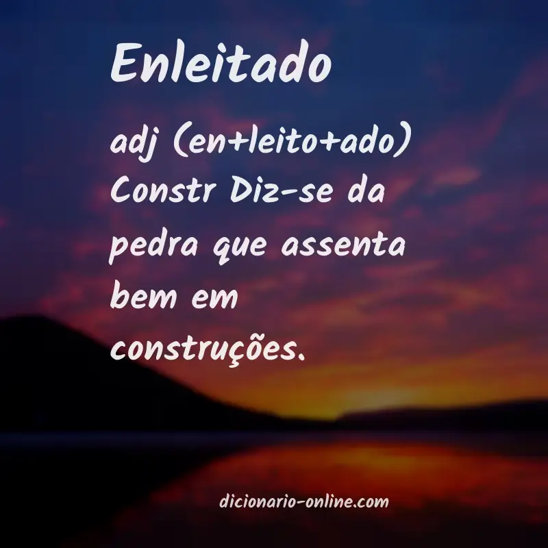 Significado de enleitado